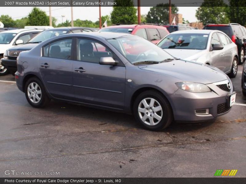 Galaxy Gray Mica / Black 2007 Mazda MAZDA3 i Sport Sedan