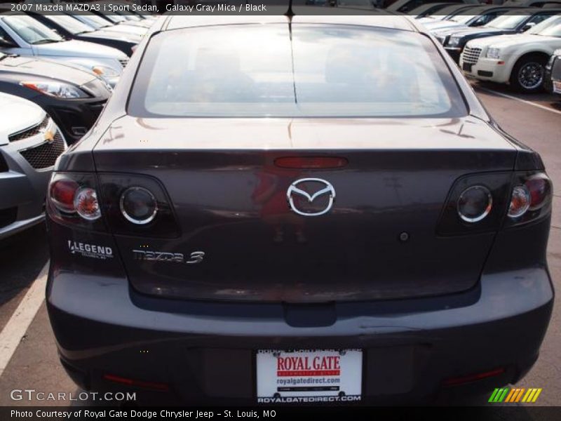 Galaxy Gray Mica / Black 2007 Mazda MAZDA3 i Sport Sedan