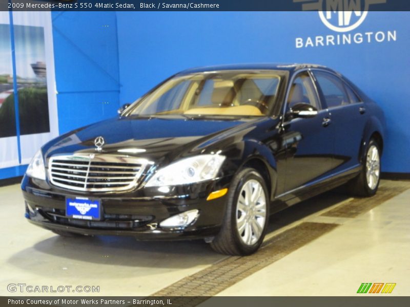 Black / Savanna/Cashmere 2009 Mercedes-Benz S 550 4Matic Sedan