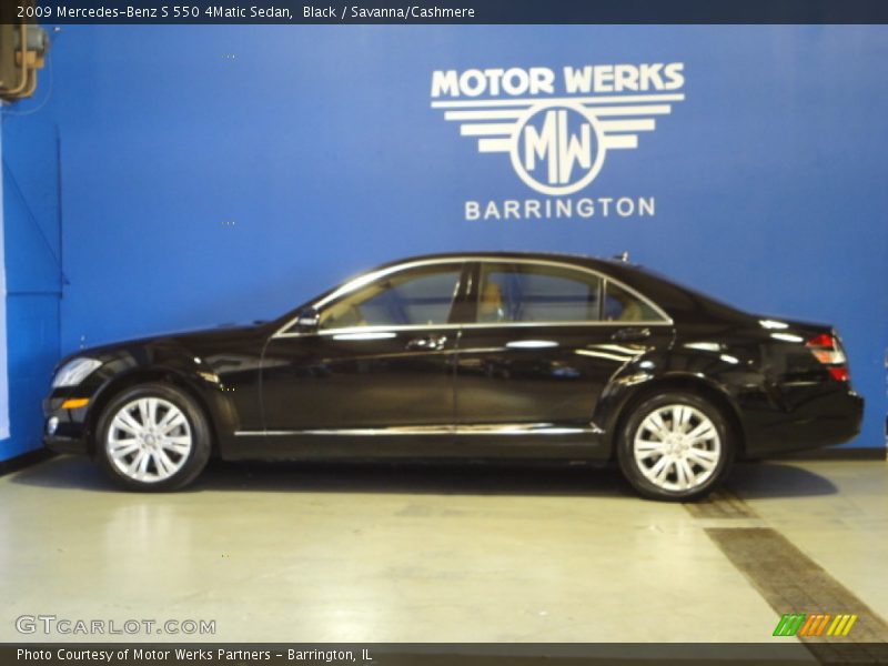 Black / Savanna/Cashmere 2009 Mercedes-Benz S 550 4Matic Sedan