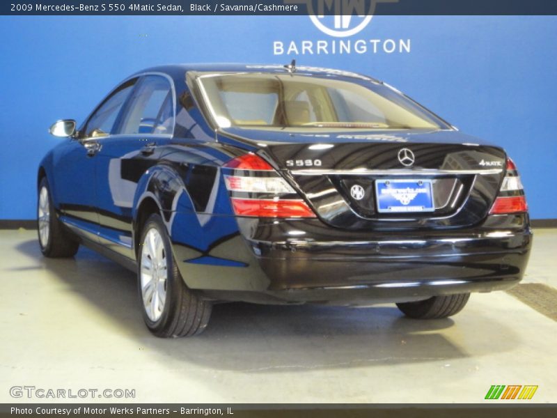Black / Savanna/Cashmere 2009 Mercedes-Benz S 550 4Matic Sedan