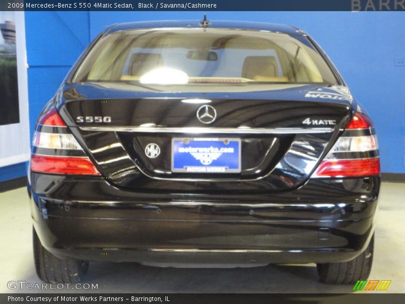 Black / Savanna/Cashmere 2009 Mercedes-Benz S 550 4Matic Sedan