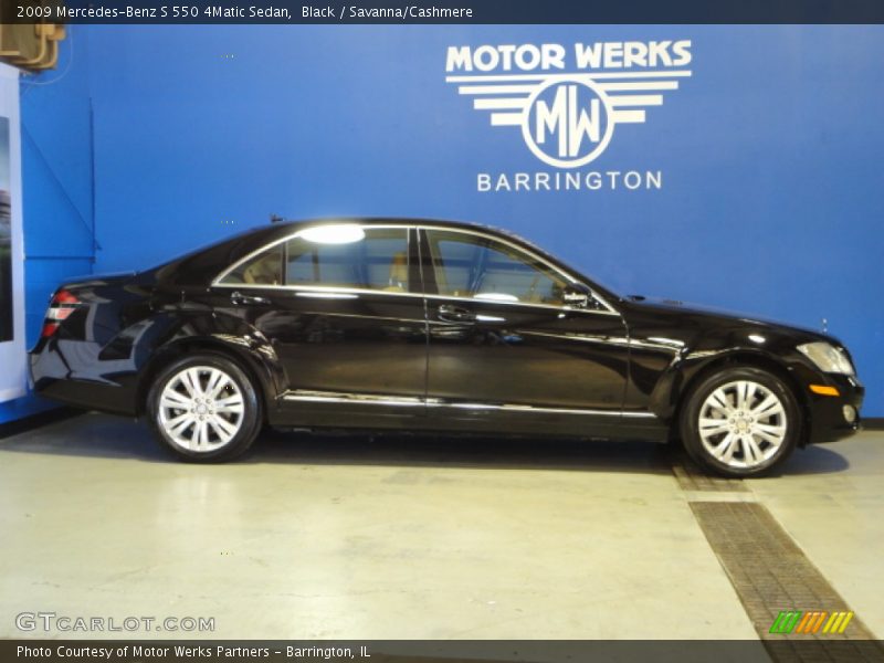 Black / Savanna/Cashmere 2009 Mercedes-Benz S 550 4Matic Sedan
