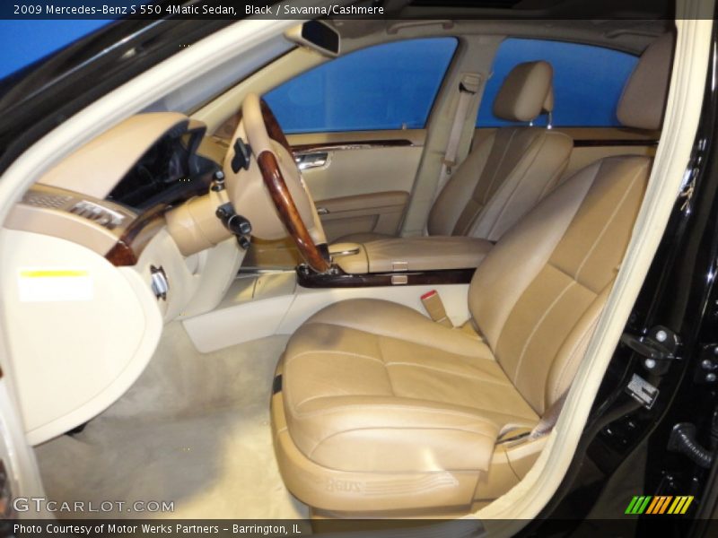 Black / Savanna/Cashmere 2009 Mercedes-Benz S 550 4Matic Sedan