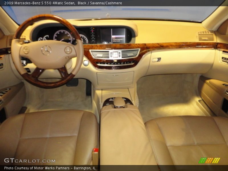 Black / Savanna/Cashmere 2009 Mercedes-Benz S 550 4Matic Sedan