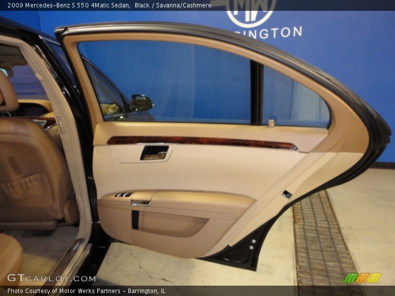 Black / Savanna/Cashmere 2009 Mercedes-Benz S 550 4Matic Sedan