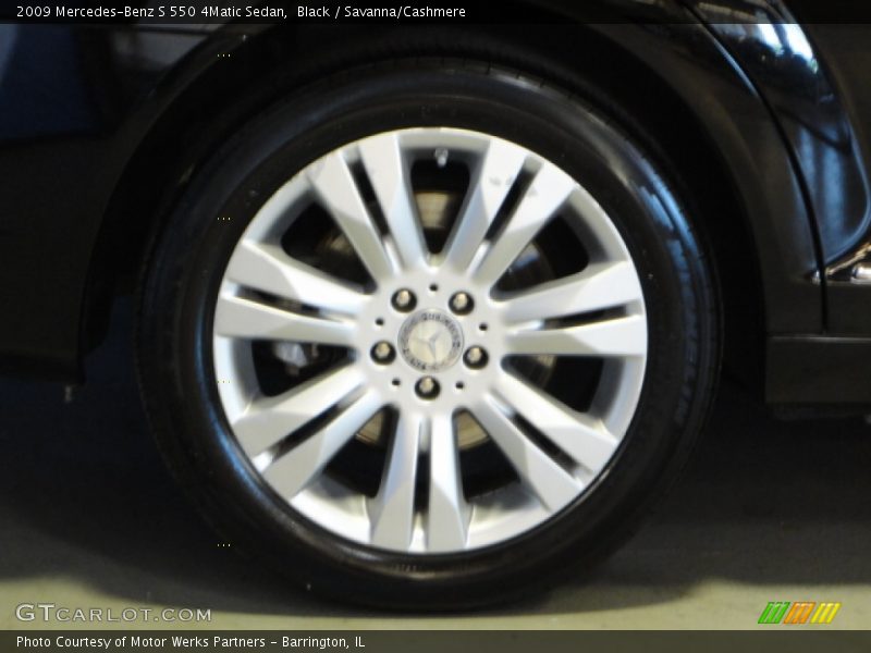 Black / Savanna/Cashmere 2009 Mercedes-Benz S 550 4Matic Sedan
