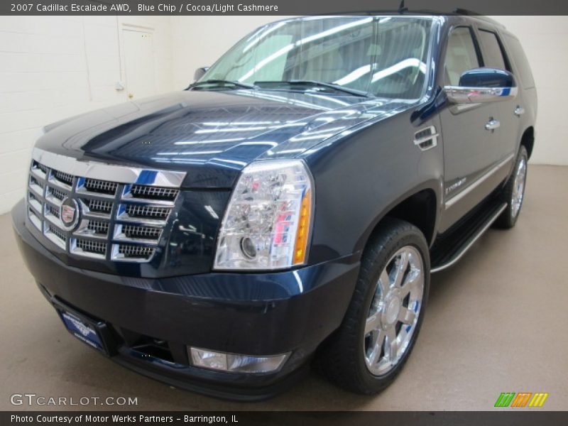 Blue Chip / Cocoa/Light Cashmere 2007 Cadillac Escalade AWD