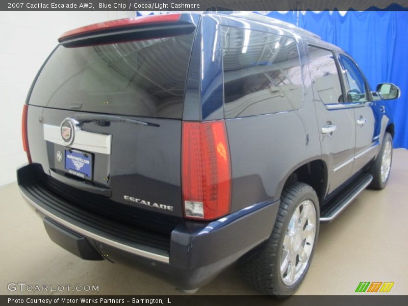 Blue Chip / Cocoa/Light Cashmere 2007 Cadillac Escalade AWD