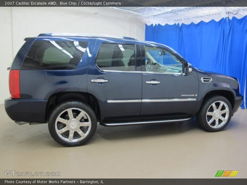 Blue Chip / Cocoa/Light Cashmere 2007 Cadillac Escalade AWD