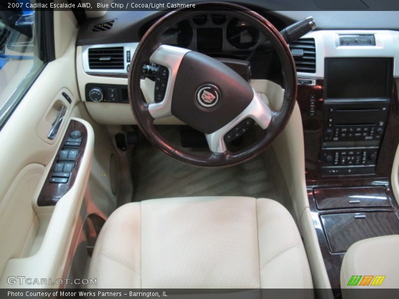 Blue Chip / Cocoa/Light Cashmere 2007 Cadillac Escalade AWD