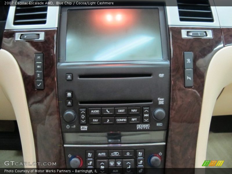 Blue Chip / Cocoa/Light Cashmere 2007 Cadillac Escalade AWD