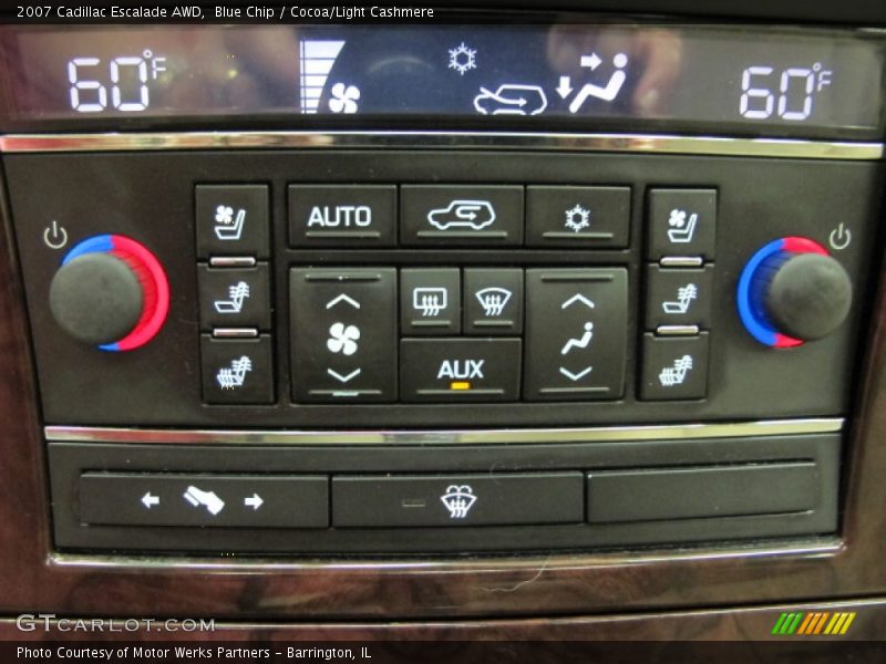 Blue Chip / Cocoa/Light Cashmere 2007 Cadillac Escalade AWD