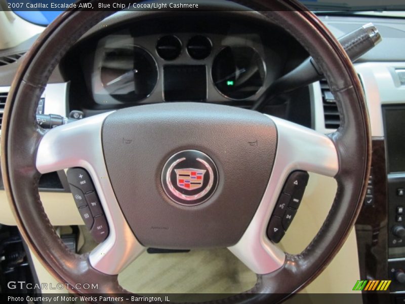 Blue Chip / Cocoa/Light Cashmere 2007 Cadillac Escalade AWD