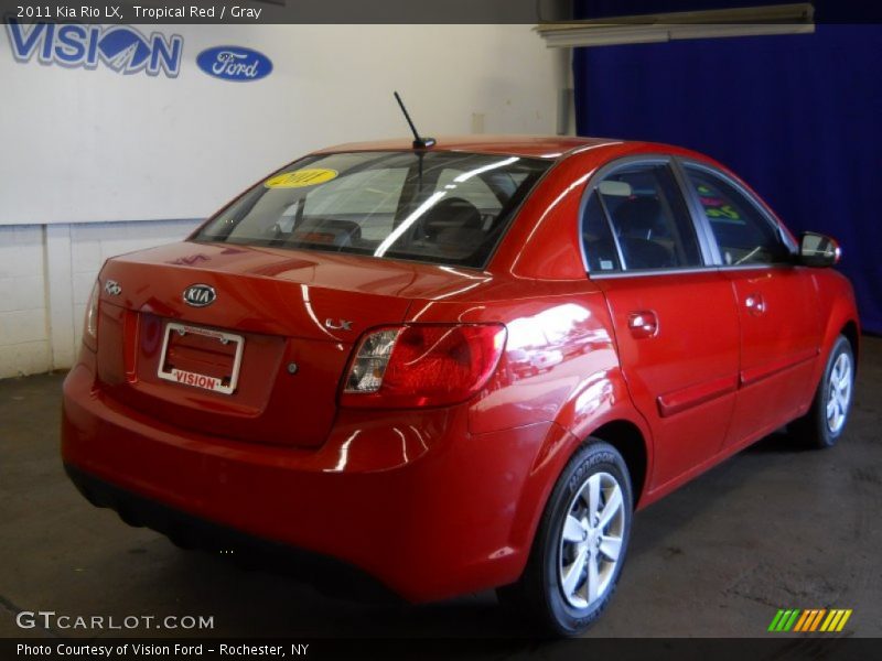 Tropical Red / Gray 2011 Kia Rio LX