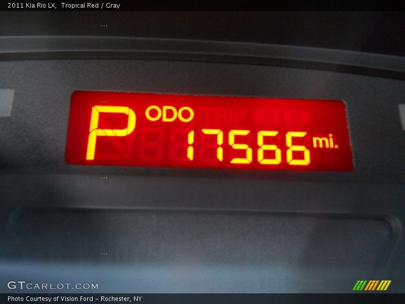Tropical Red / Gray 2011 Kia Rio LX