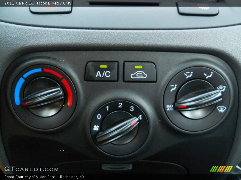Tropical Red / Gray 2011 Kia Rio LX