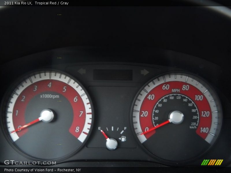 Tropical Red / Gray 2011 Kia Rio LX