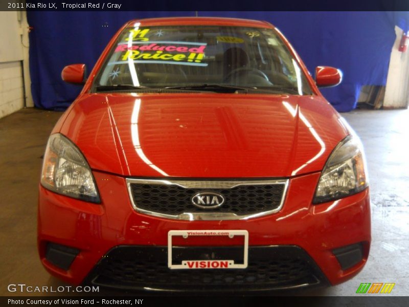 Tropical Red / Gray 2011 Kia Rio LX