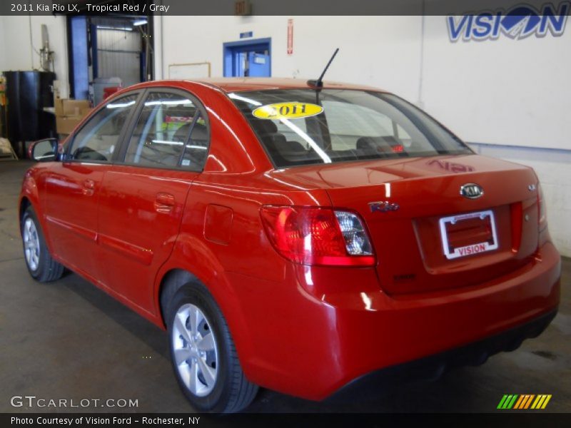 Tropical Red / Gray 2011 Kia Rio LX