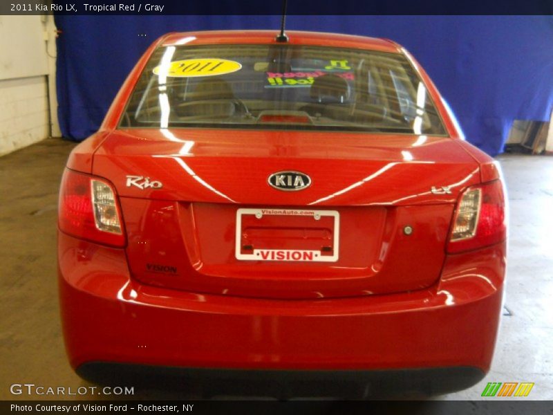 Tropical Red / Gray 2011 Kia Rio LX
