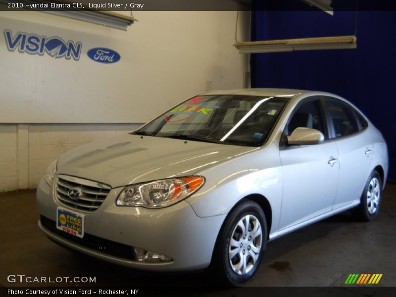 Liquid Silver / Gray 2010 Hyundai Elantra GLS