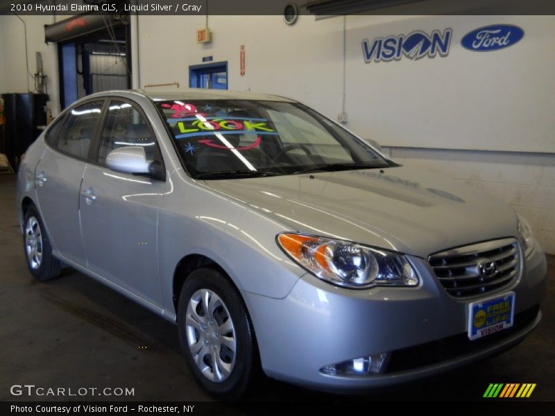 Liquid Silver / Gray 2010 Hyundai Elantra GLS