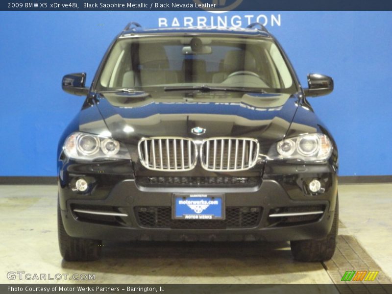 Black Sapphire Metallic / Black Nevada Leather 2009 BMW X5 xDrive48i
