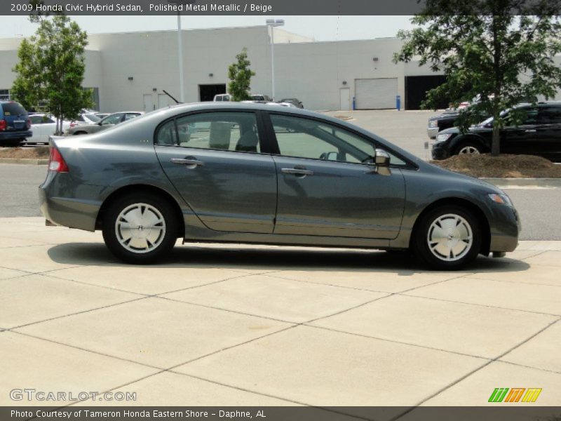 Polished Metal Metallic / Beige 2009 Honda Civic Hybrid Sedan