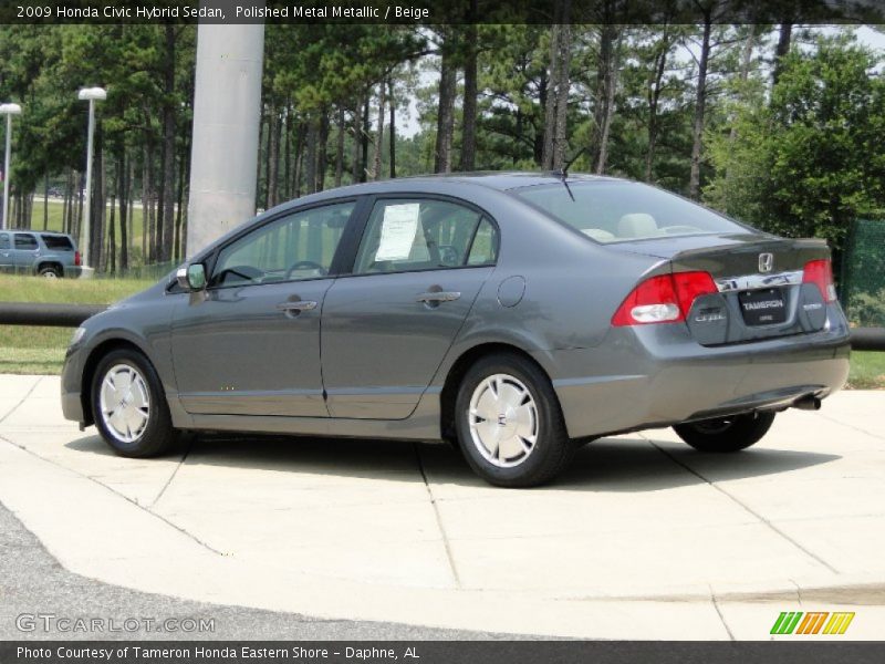 Polished Metal Metallic / Beige 2009 Honda Civic Hybrid Sedan