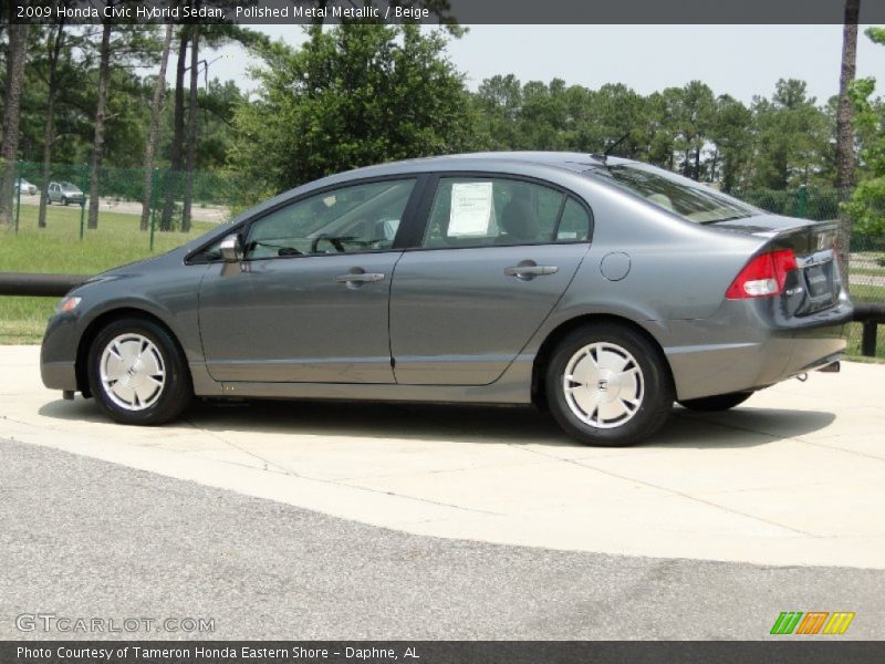 Polished Metal Metallic / Beige 2009 Honda Civic Hybrid Sedan
