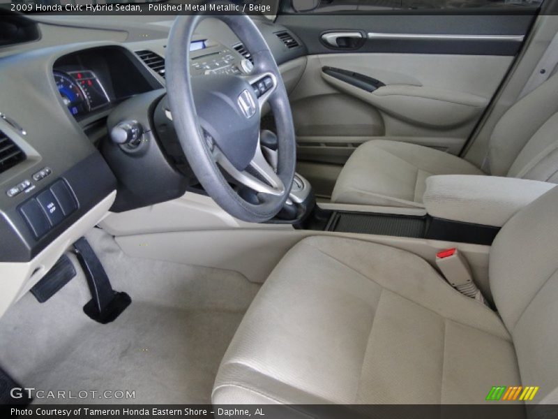 Polished Metal Metallic / Beige 2009 Honda Civic Hybrid Sedan