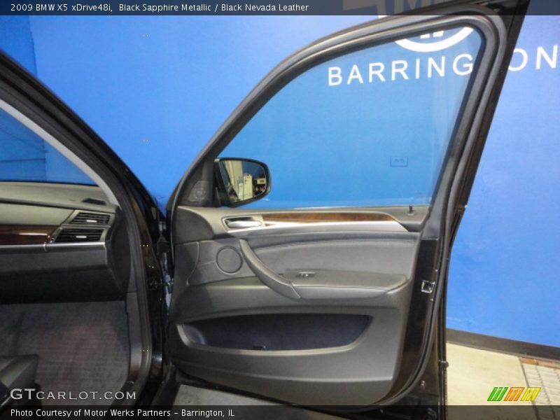 Black Sapphire Metallic / Black Nevada Leather 2009 BMW X5 xDrive48i