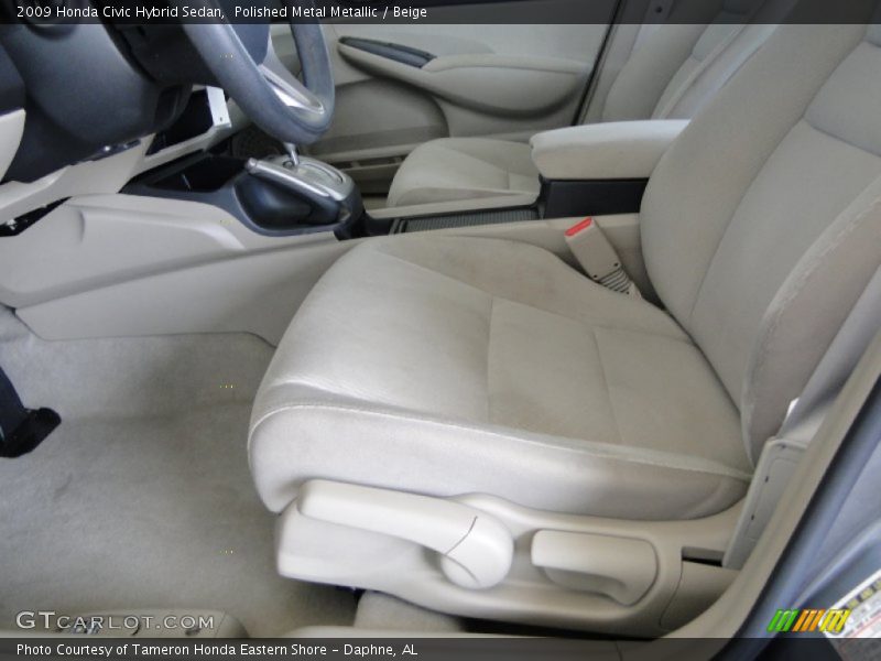 Polished Metal Metallic / Beige 2009 Honda Civic Hybrid Sedan