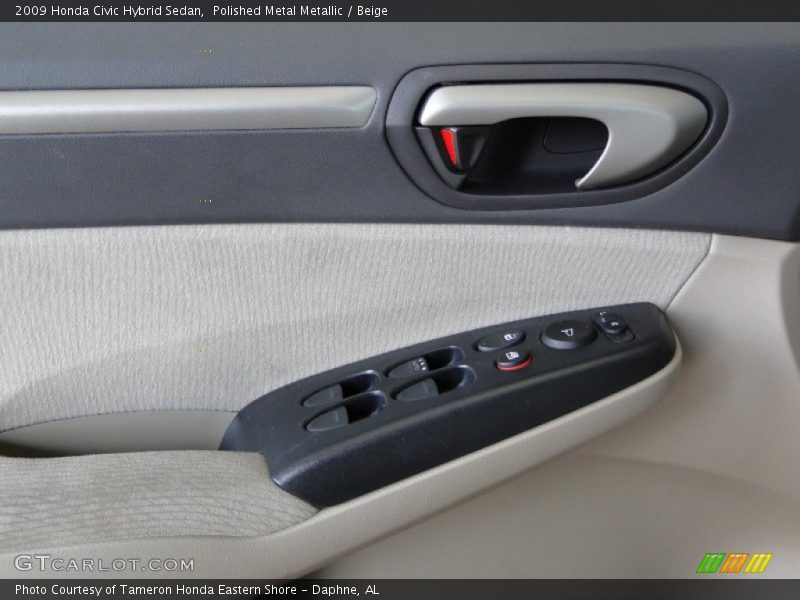 Polished Metal Metallic / Beige 2009 Honda Civic Hybrid Sedan