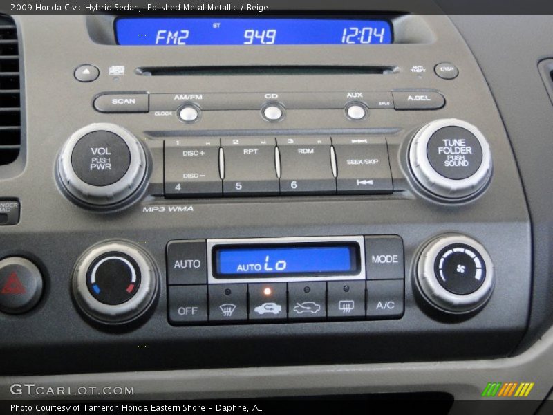 Polished Metal Metallic / Beige 2009 Honda Civic Hybrid Sedan