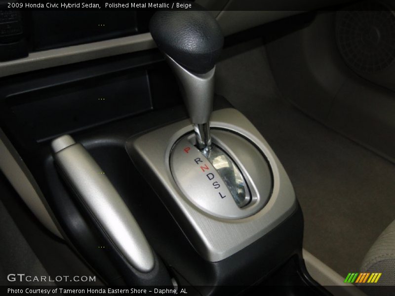 Polished Metal Metallic / Beige 2009 Honda Civic Hybrid Sedan