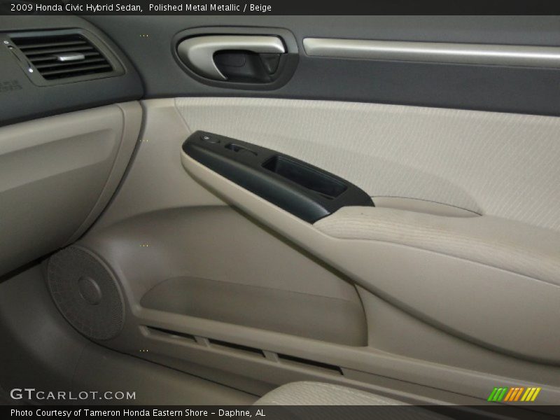Polished Metal Metallic / Beige 2009 Honda Civic Hybrid Sedan