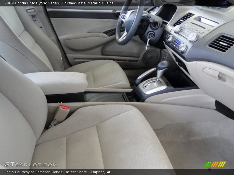 Polished Metal Metallic / Beige 2009 Honda Civic Hybrid Sedan