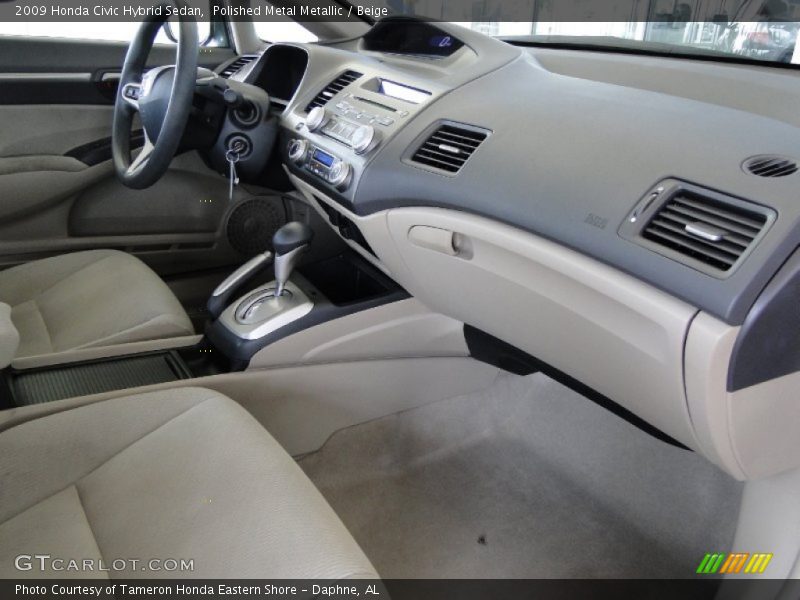 Polished Metal Metallic / Beige 2009 Honda Civic Hybrid Sedan