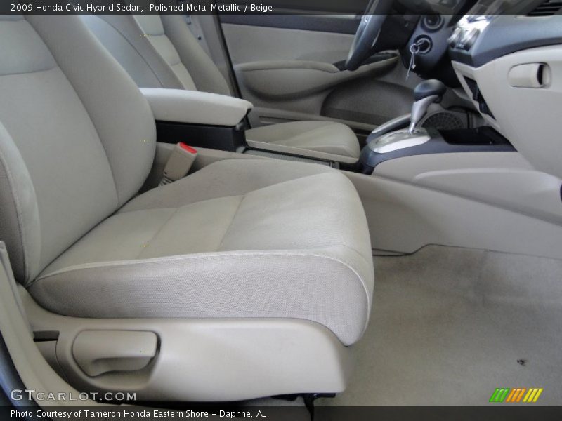 Polished Metal Metallic / Beige 2009 Honda Civic Hybrid Sedan