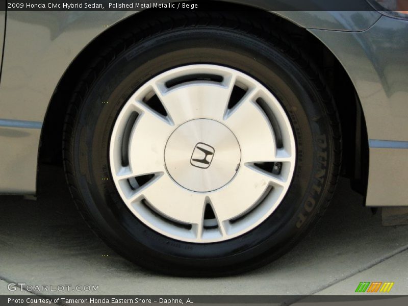 Polished Metal Metallic / Beige 2009 Honda Civic Hybrid Sedan