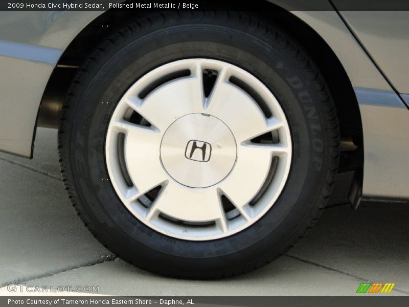 Polished Metal Metallic / Beige 2009 Honda Civic Hybrid Sedan