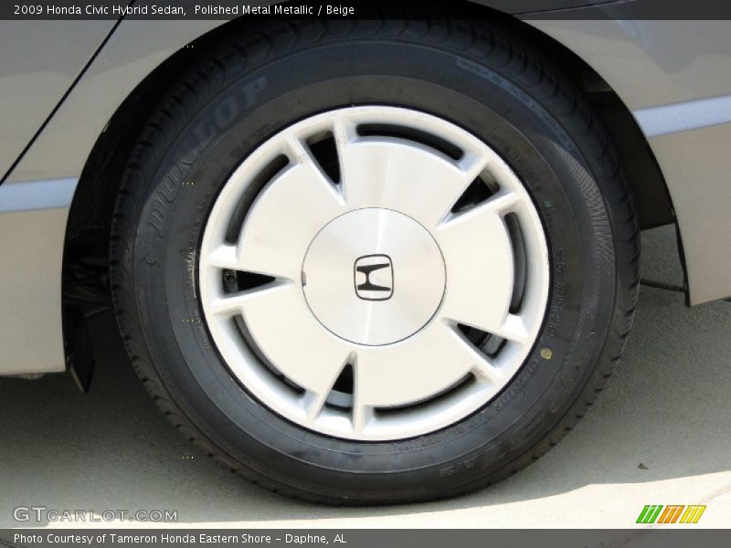 Polished Metal Metallic / Beige 2009 Honda Civic Hybrid Sedan