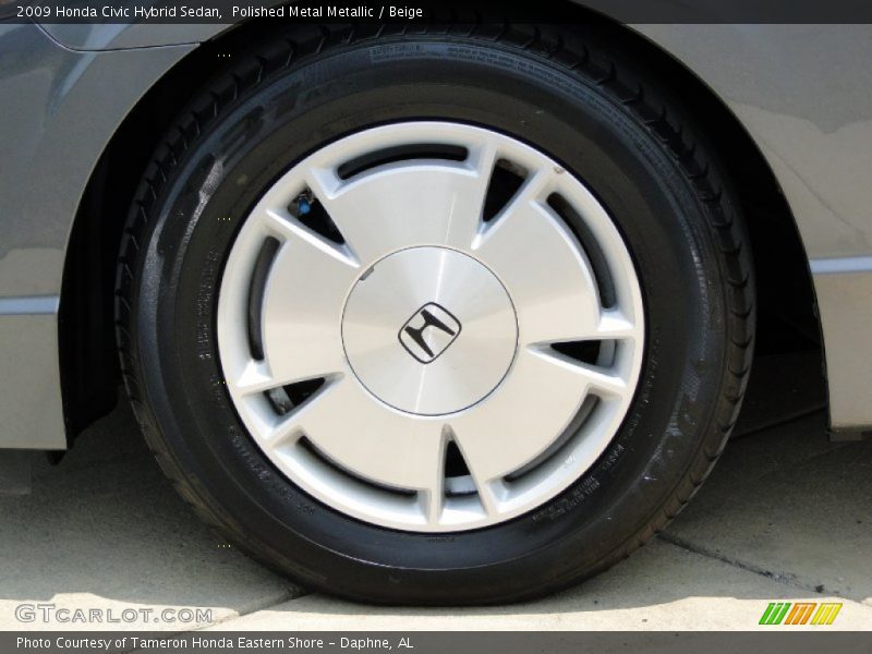 Polished Metal Metallic / Beige 2009 Honda Civic Hybrid Sedan