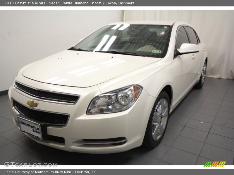 White Diamond Tricoat / Cocoa/Cashmere 2010 Chevrolet Malibu LT Sedan