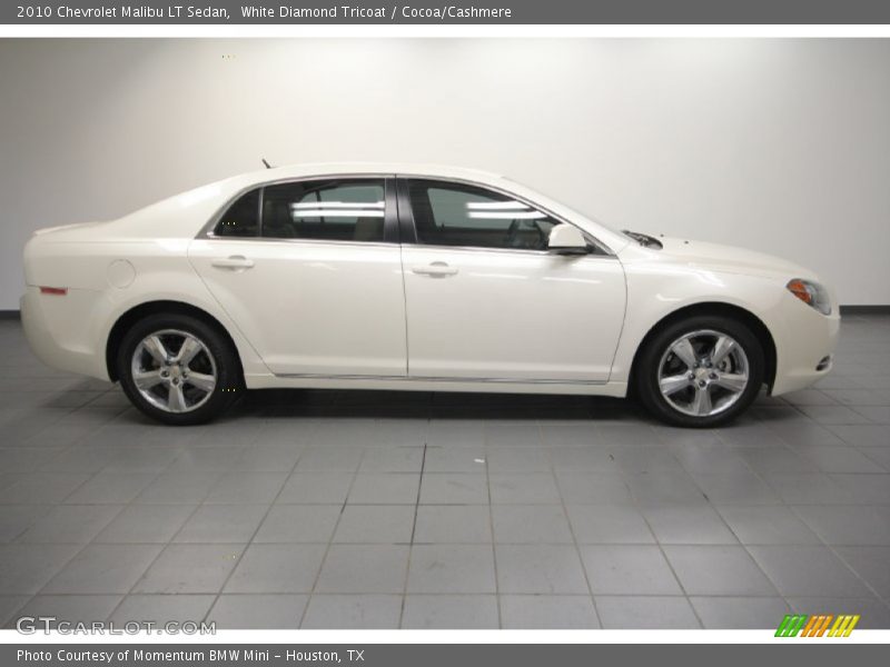 White Diamond Tricoat / Cocoa/Cashmere 2010 Chevrolet Malibu LT Sedan