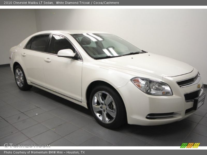 White Diamond Tricoat / Cocoa/Cashmere 2010 Chevrolet Malibu LT Sedan