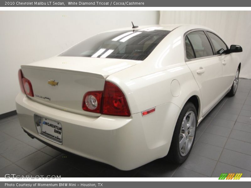 White Diamond Tricoat / Cocoa/Cashmere 2010 Chevrolet Malibu LT Sedan