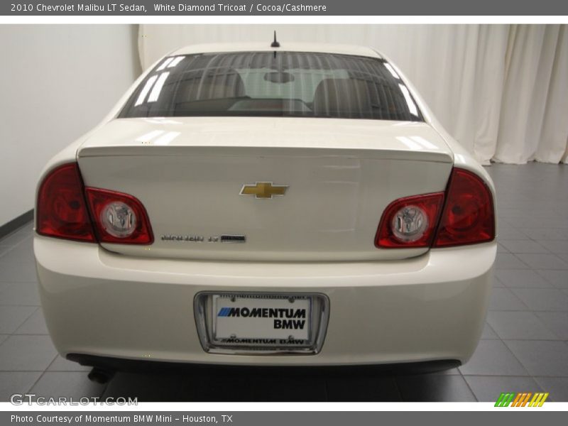 White Diamond Tricoat / Cocoa/Cashmere 2010 Chevrolet Malibu LT Sedan